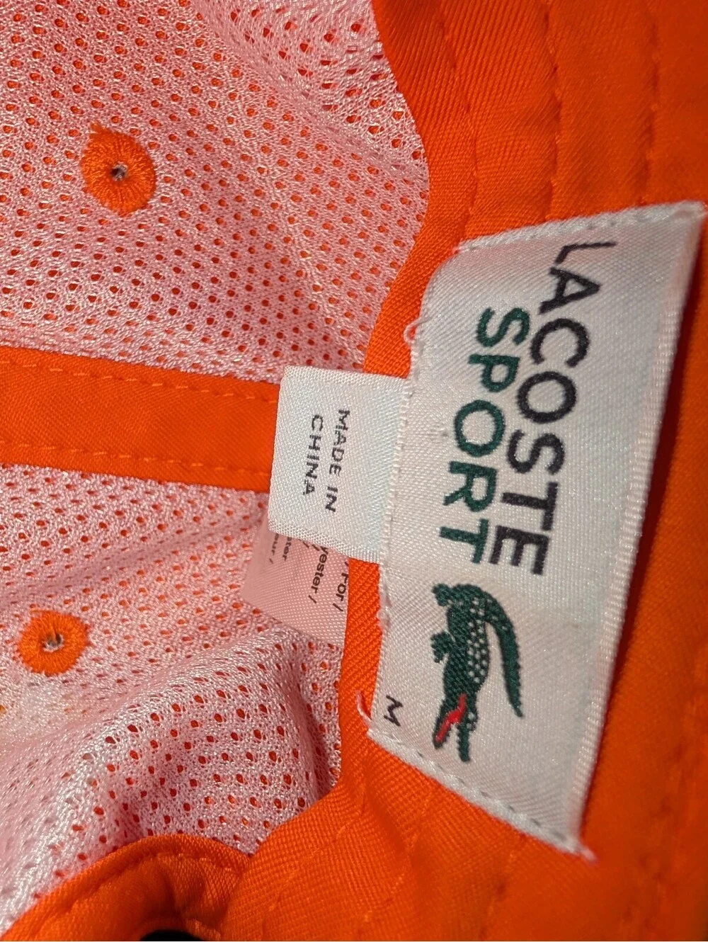 Lacoste Sport Hat Big Croc Orange Medium Miami Open